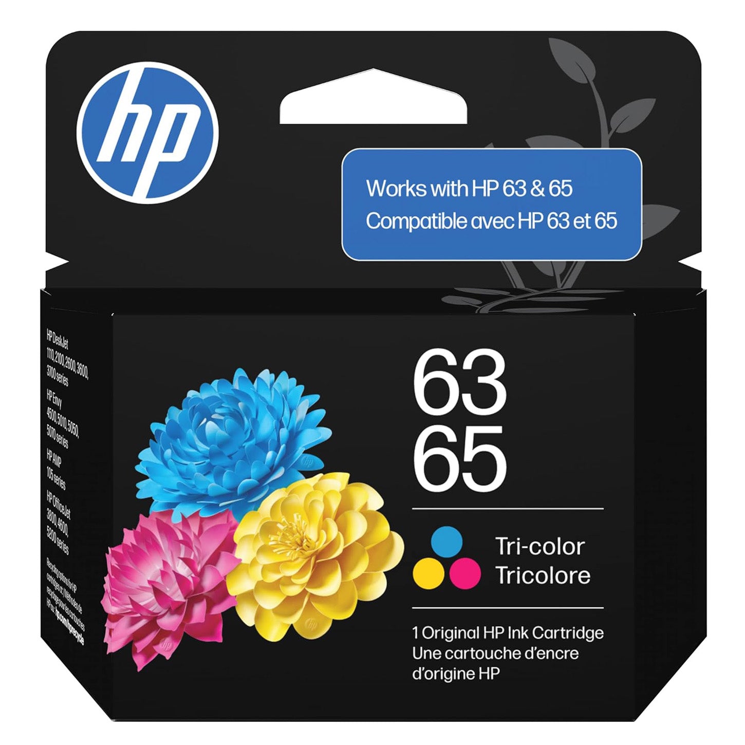 HP 63/65 Tri-Color Ink Cartridge (Replaces and Works with Both 63 & 65) | B7RT2AN