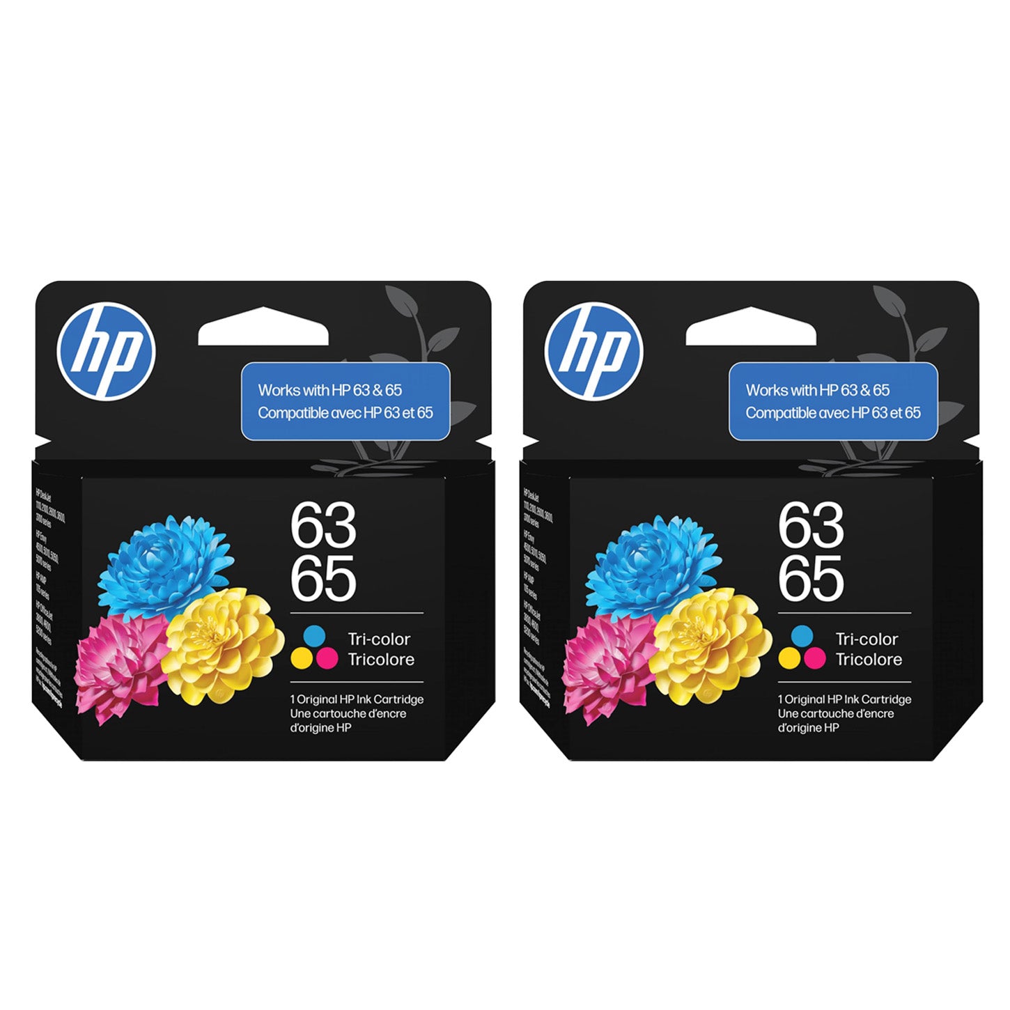 HP 63/65 Tri-Color Ink Cartridge (Replaces and Works with Both 63 & 65) | B7RT2AN