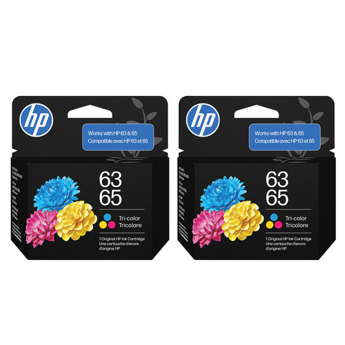 HP 63/65 Tri-Color Ink Cartridge (Replaces and Works with Both 63 & 65) | B7RT2AN