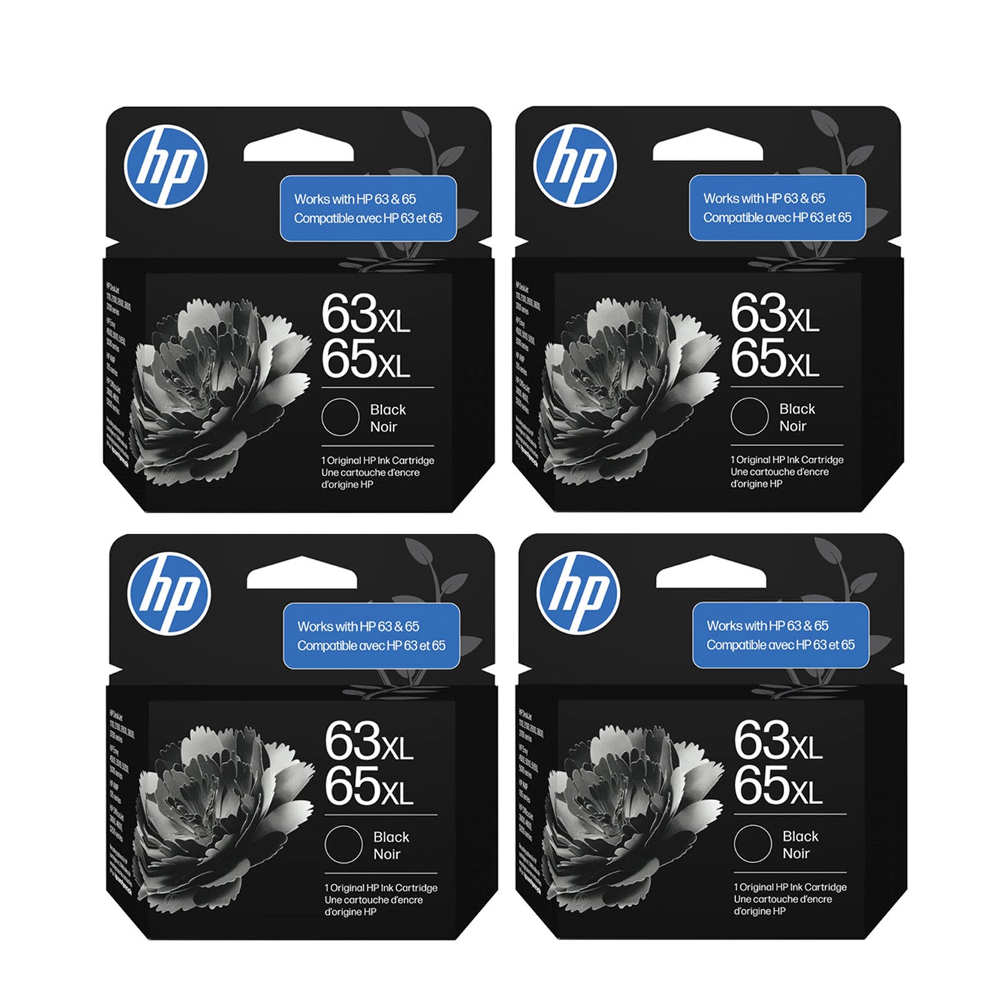HP 63XL/65XL Black High-Yield Ink Cartridge (Replaces and Works with Both 63XL & 65XL) | B7RT5AN
