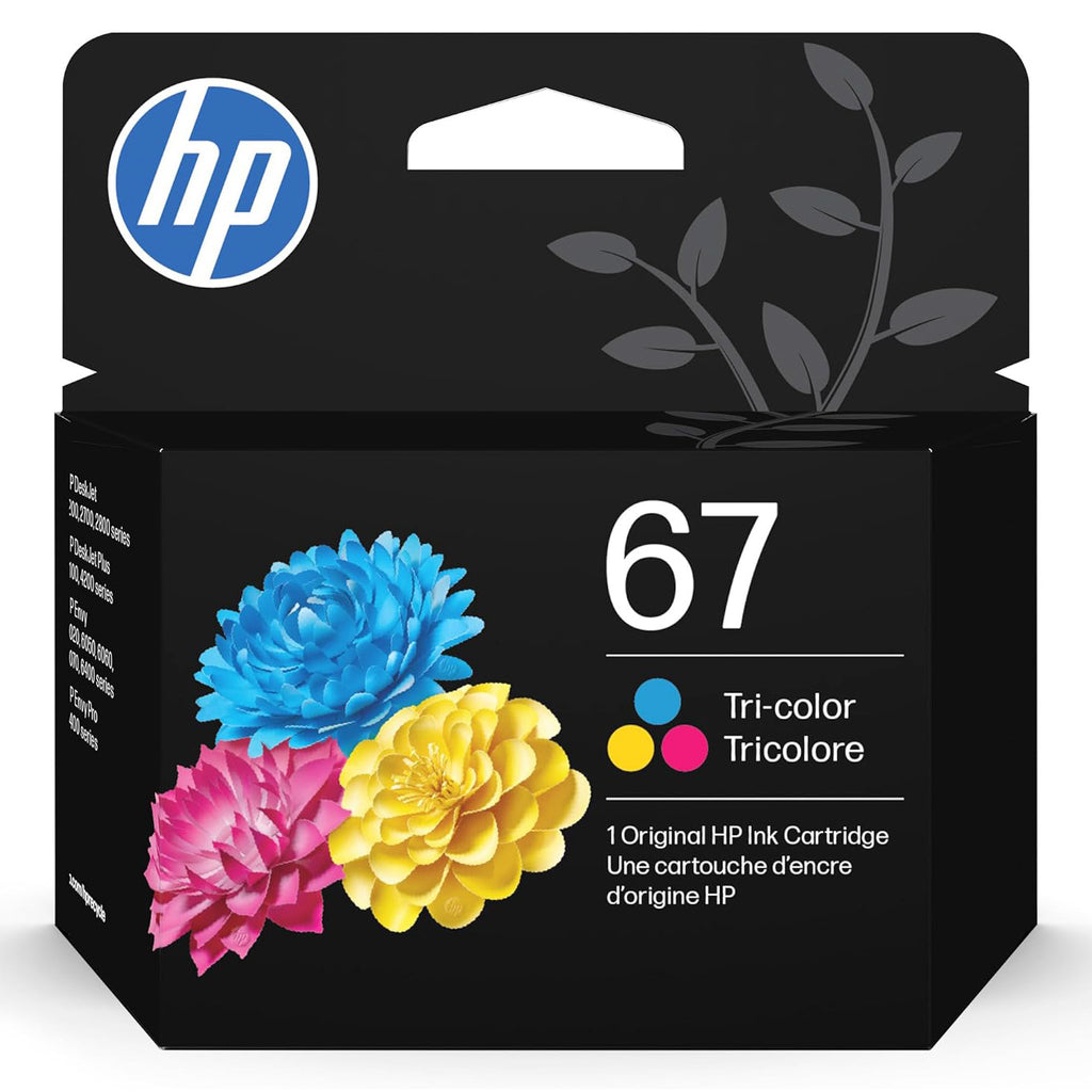 HP 67 Tri-Color Ink Cartridge | Eligible for Instant Ink | 3YM55AN