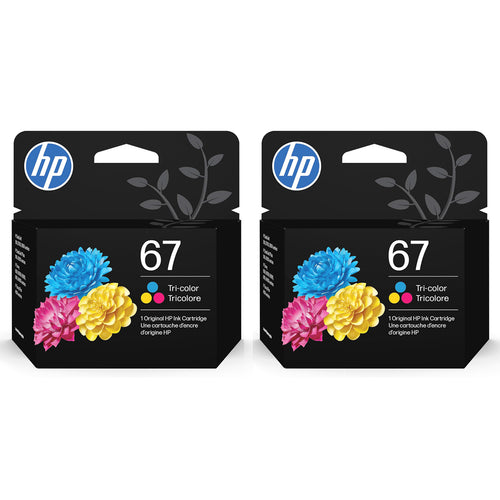 HP 67 Tri-Color Ink Cartridge | Eligible for Instant Ink | 3YM55AN