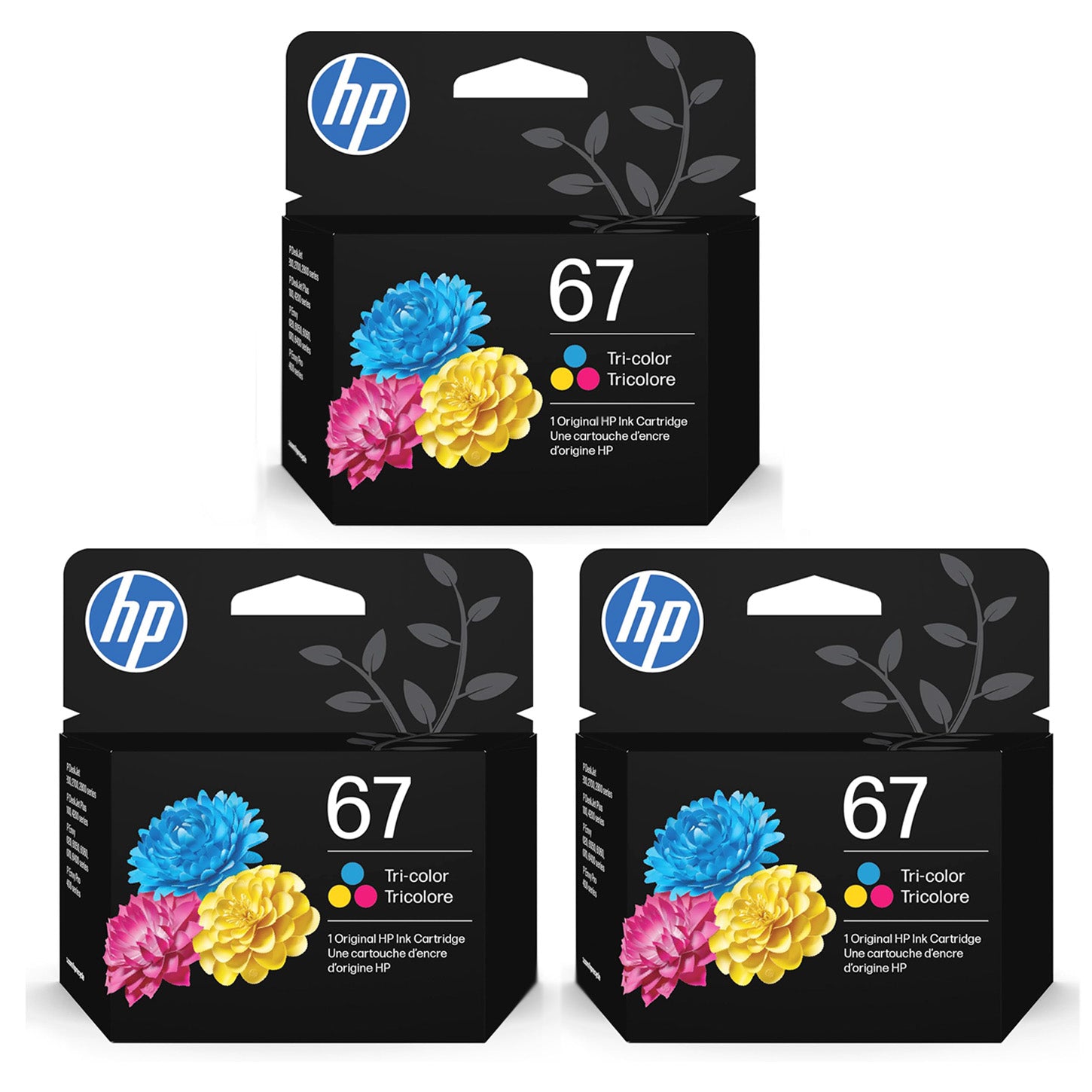 HP 67 Tri-Color Ink Cartridge | Eligible for Instant Ink | 3YM55AN