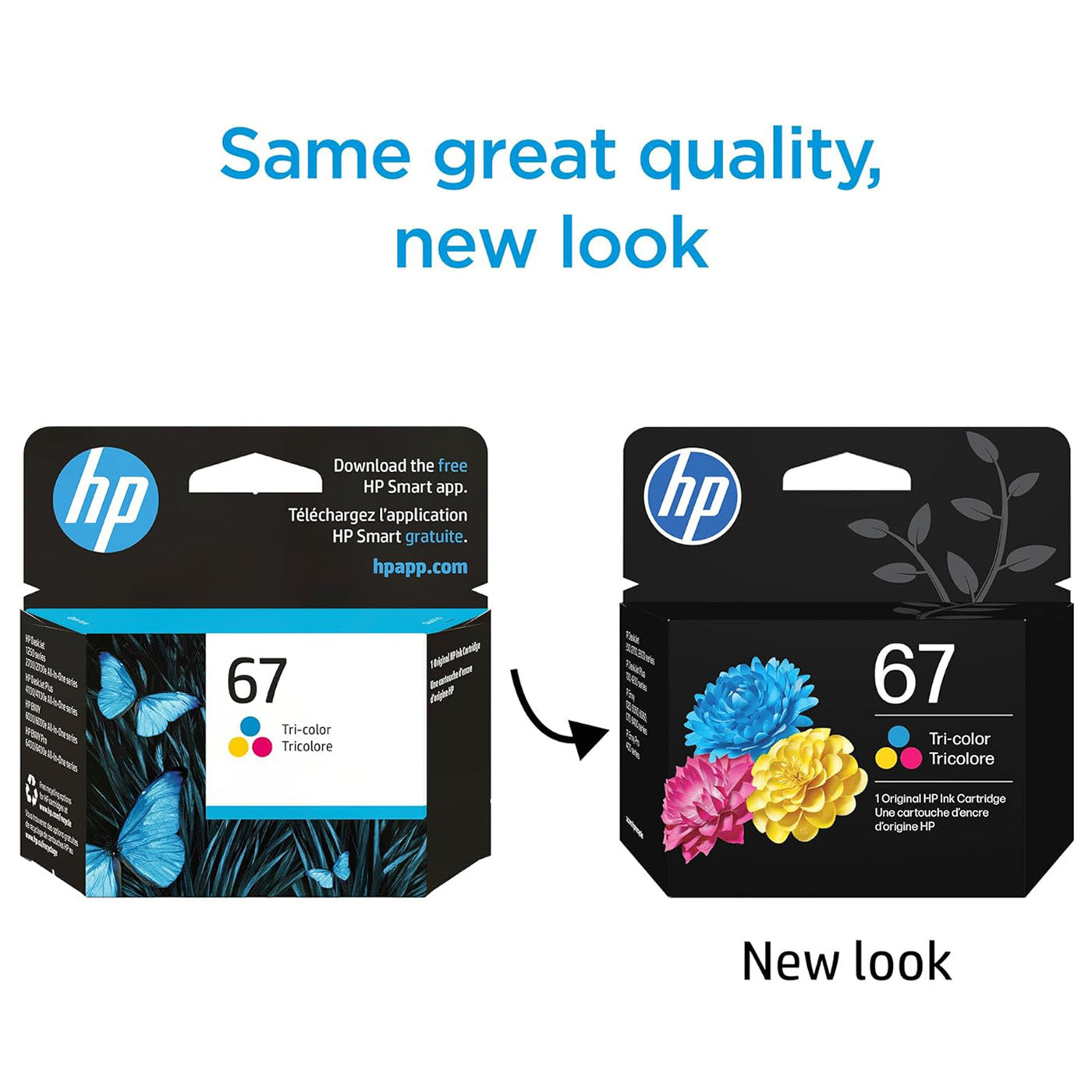 HP 67 Tri-Color Ink Cartridge | Eligible for Instant Ink | 3YM55AN