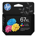 HP 67XL Tri-Color High-Yield Ink Cartridge | Eligible for Instant Ink | 3YM58AN