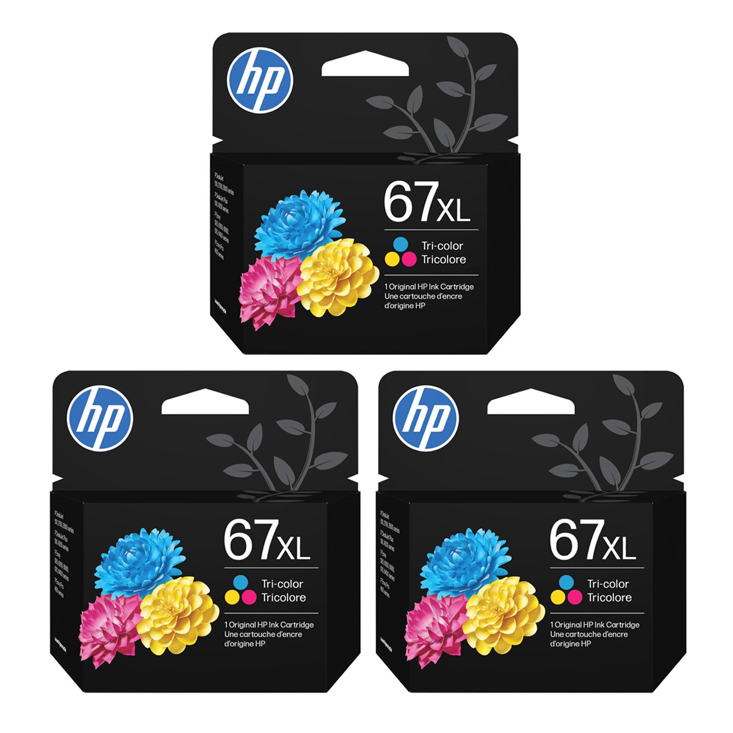 HP 67XL Tri-Color High-Yield Ink Cartridge | Eligible for Instant Ink | 3YM58AN