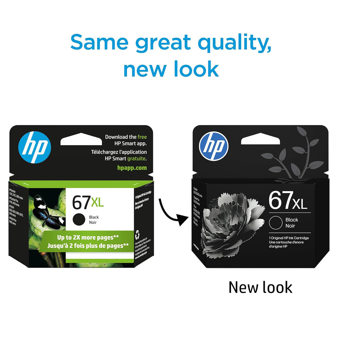HP 67XL Black High-Yield Ink Cartridge | Eligible for Instant Ink | 3YM57AN